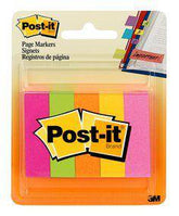 Post-it Page Markers 670-5AN. 0.5 x 1.75 in (12,7 mm x 44,4 mm) Assorted Colors - Al Masam Stationery LLC